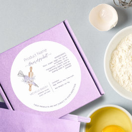 Hütte für das Blumenbackofen Runder Aufkleber