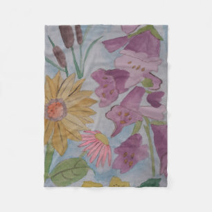 Hütte Garden Blume Fleece Blanket