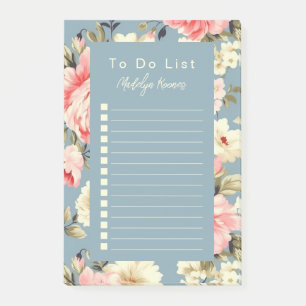 Hütte Garden Blume Muster Personalisiert Post-it Klebezettel