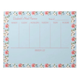 Hütte Garden Blume Personalisierte Menüplaner Notizblock