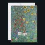 Hütte Garden mit Sonnenblumen | Gustav Klimt<br><div class="desc">Hütte Garden mit Sonnenblumen (1907) von Gustav Klimt (Österreich, 1862-1918) ist eine üppige, dekorative Gartenszene, die von lebhaften Blume übersät ist. Klimts unverwechselbares Ambiente verwandelt den Charme eines Hütten-Gartens in ein reich gemustertes Farbband. Goldene Sonnenblumen wachsen stolz auf eine dichte Blumenreihe, die sowohl natürlichen Reichtum als auch ein Gefühl der...</div>