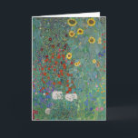 Hütte Garden mit Sonnenblumen | Gustav Klimt Karte<br><div class="desc">Hütte Garden mit Sonnenblumen (1907) von Gustav Klimt (Österreich, 1862-1918) ist eine üppige, dekorative Gartenszene, die von lebhaften Blume übersät ist. Klimts unverwechselbares Ambiente verwandelt den Charme eines Hütten-Gartens in ein reich gemustertes Farbband. Goldene Sonnenblumen wachsen stolz auf eine dichte Blumenreihe, die sowohl natürlichen Reichtum als auch ein Gefühl der...</div>