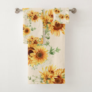 Hütte Garden Sonnenblumen Badhandtuch Set