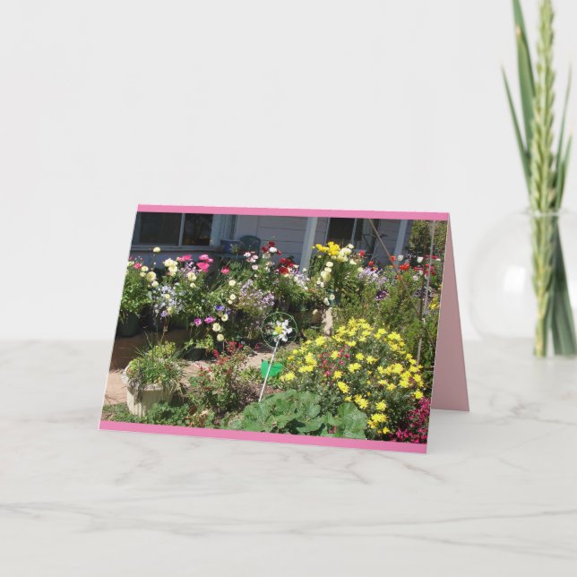 Hütte Garden Spring Flora Blume Gartengarten Karte (Vorderseite)