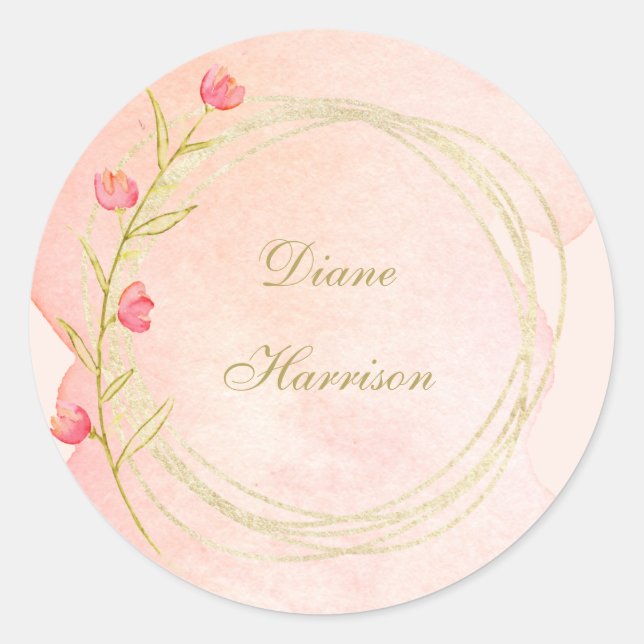 Hütte Garden Steppbuch Runder Aufkleber (Vorderseite)