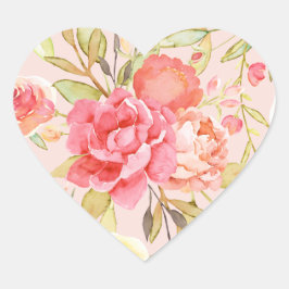 Hütte Gartengarten Rose Herz-Aufkleber