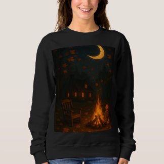 Hütte glühen im Wald - Gemütlicher Fall - Illustra Sweatshirt