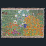 Hütte Gustav Klimt Blumengarten Decke<br><div class="desc">Ein wunderschönes Gartenbild - das ist ein klassisches Gemälde von Gustav Klimt,  genannt Hütte Garden,  oder Bauergarten,  1907,  das ein nahes Bild eines Blumengartens,  ein buntes Blumengemälde ist.</div>