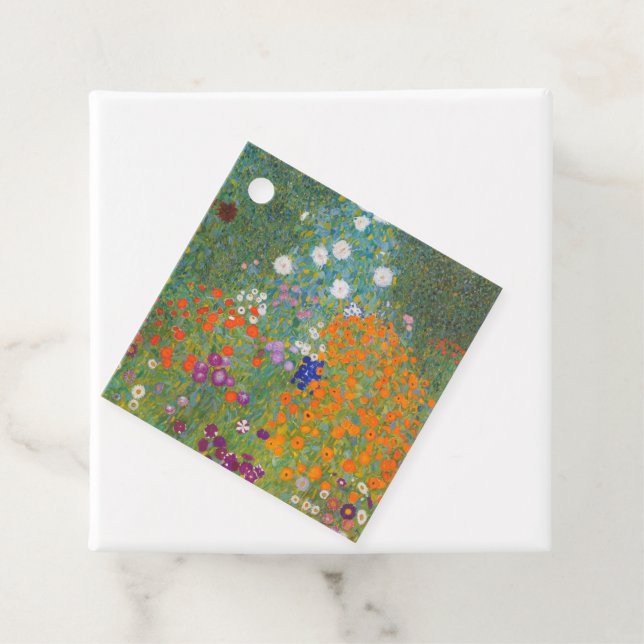 Hütte Gustav Klimt Blumengarten Geschenkanhänger (Beispiel)