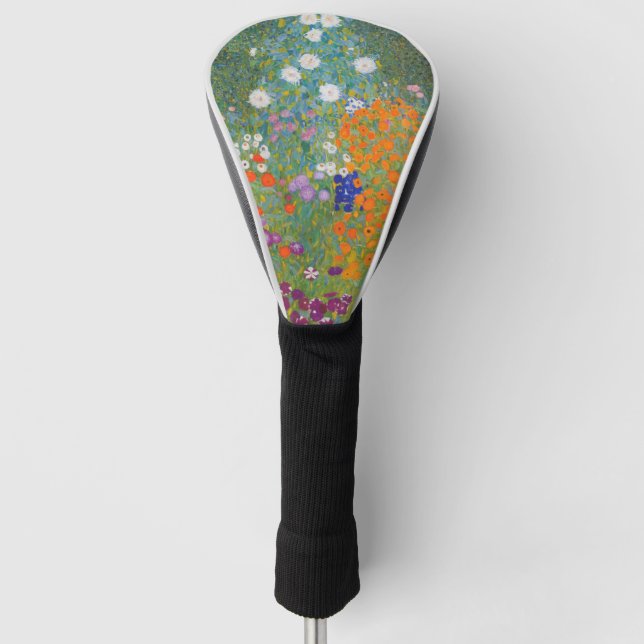 Hütte Gustav Klimt Blumengarten Golf Headcover (Vorderseite)