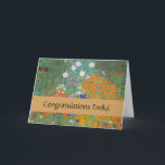 Hütte Gustav Klimt Blumengarten Karte<br><div class="desc">Ein wunderschönes Gartenbild - das ist ein klassisches Gemälde von Gustav Klimt,  genannt Hütte Garden,  oder Bauergarten,  1907,  das ein nahes Bild eines Blumengartens,  ein buntes Blumengemälde ist.</div>