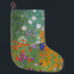 Hütte Gustav Klimt Blumengarten Kleiner Weihnachtsstrumpf<br><div class="desc">Ein wunderschönes Gartenbild - das ist ein klassisches Gemälde von Gustav Klimt,  genannt Hütte Garden,  oder Bauergarten,  1907,  das ein nahes Bild eines Blumengartens,  ein buntes Blumengemälde ist.</div>