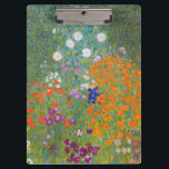 Hütte Gustav Klimt Blumengarten Klemmbrett<br><div class="desc">Ein wunderschönes Gartenbild - das ist ein klassisches Gemälde von Gustav Klimt,  genannt Hütte Garden,  oder Bauergarten,  1907,  das ein nahes Bild eines Blumengartens,  ein buntes Blumengemälde ist.</div>