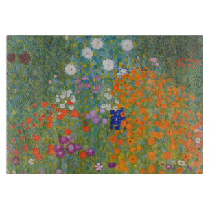 Hütte Gustav Klimt Blumengarten Schneidebrett