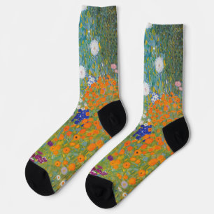 Hütte Gustav Klimt Blumengarten Socken