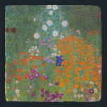 Hütte Gustav Klimt Blumengarten Töpfeuntersetzer<br><div class="desc">Ein wunderschönes Gartenbild - das ist ein klassisches Gemälde von Gustav Klimt,  genannt Hütte Garden,  oder Bauergarten,  1907,  das ein nahes Bild eines Blumengartens,  ein buntes Blumengemälde ist.</div>