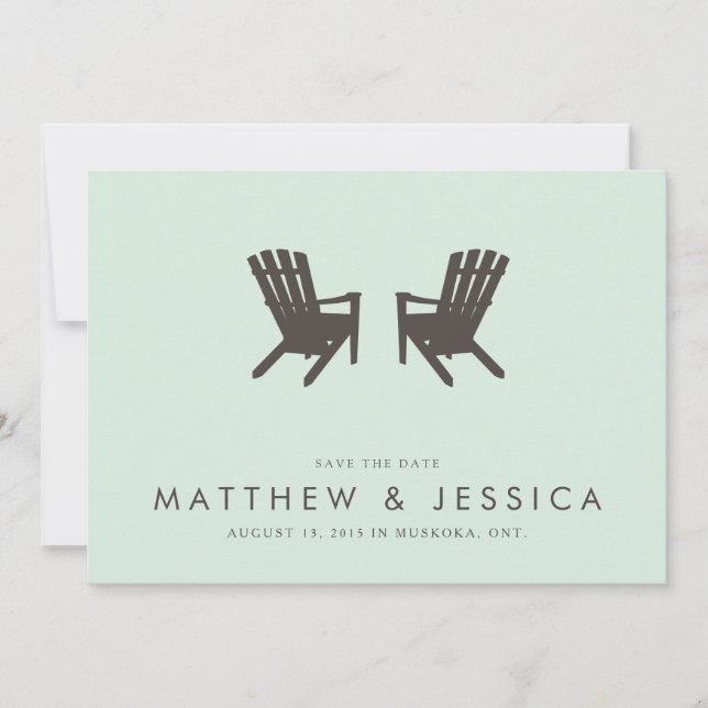 Hütte Hochzeit Speichern Sie das Datum // 5 x 7 Ei Save The Date (Vorderseite)