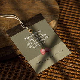 Hütte Homemade Strawberry Jam Produkt Tags Geschenkanhänger