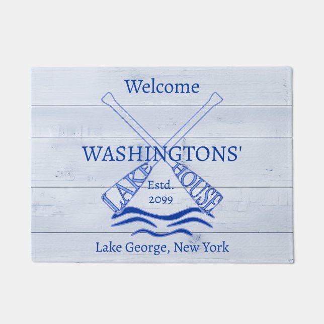 Hütte Hütte Seehaus Türmatten Türmatten Türmchen R Fußmatte (Vorderseite)