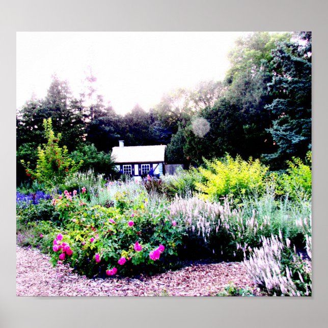 Hütte im englischen Gardens Poster (Vorne)