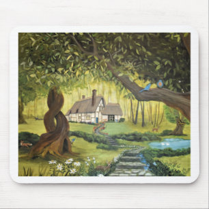 Hütte im Wald Mousepad