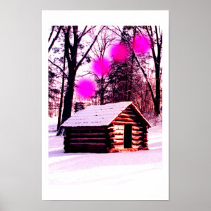 Hütte im Wald Poster