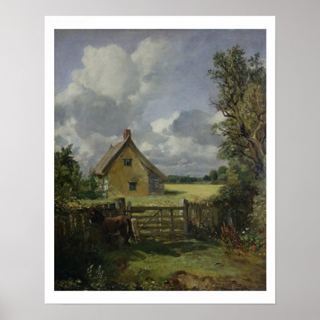 Hütte in Cornfield, 1833 Poster (Vorne)