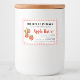 Hütte Industrie Erforderlicher Text Rote Äpfel Kar Lebensmitteletikett