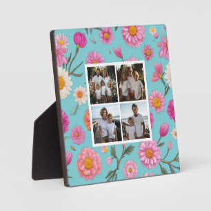 Hütte Kern blumenweiße daisfarbene rosa Blume Foto Fotoplatte