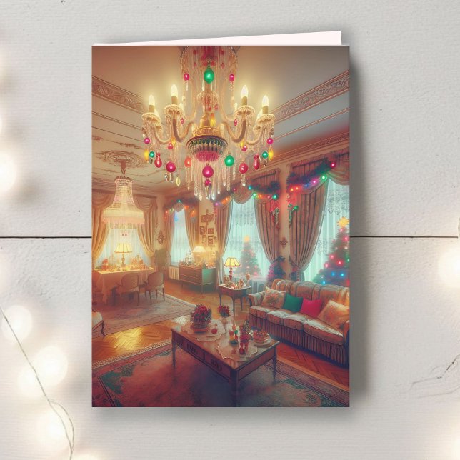 Hütte Kitsch Ferienzimmer Weihnachten Karte (Von Creator hochgeladen)