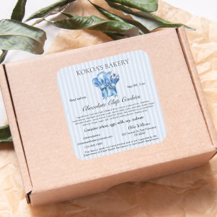 Hütte Law Label Zuhause Bakery Koch Hat Quadratischer Aufkleber