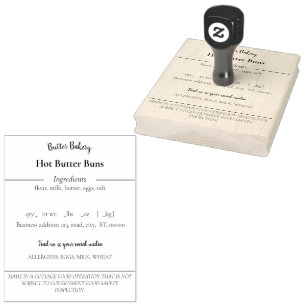 Hütte-Lebensmittel-Etikett Gummi-Briefmarke Gummistempel