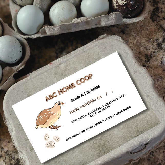 Hütte Lebensmittelkennzeichen für Wachtelkarton (Von Creator hochgeladen)