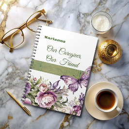 Hütte Lila Blumenzucht Notizblock