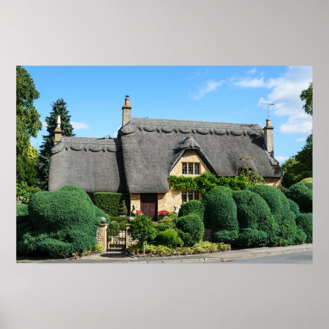 Hütte mit Strohdach im Chipping Campden Poster (Vorne)