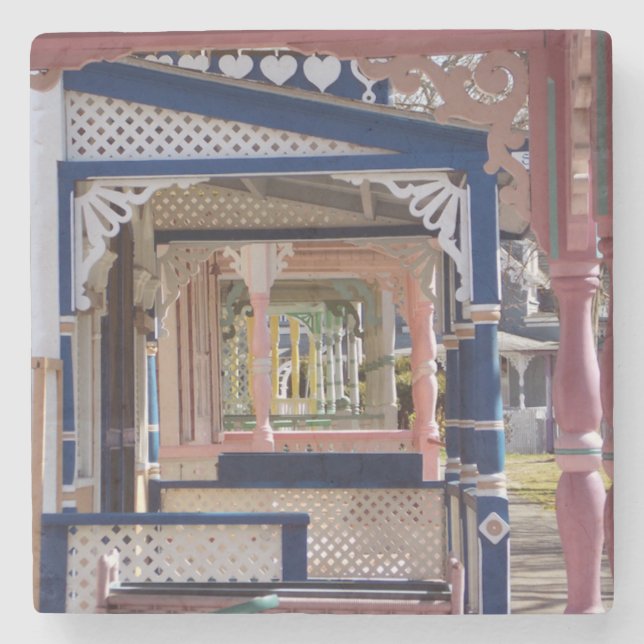 Hütte nach Hütte - Martha's Vineyard Steinuntersetzer (Vorderseite)