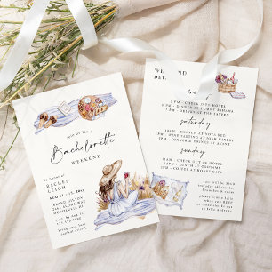 Hütte Picknick Bachelorette Einladung