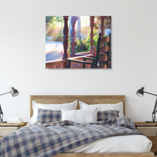 Hütte Porch in Early Sun - Martha's Vineyard Leinwanddruck