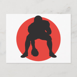 Hütte Quartett Fußball Silhouette Design Postkarte