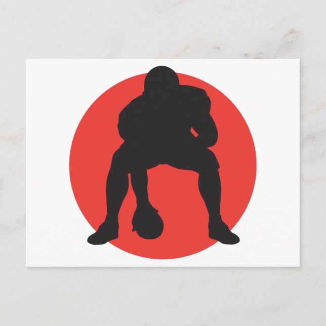 Hütte Quartett Fußball Silhouette Design Postkarte (Vorderseite)