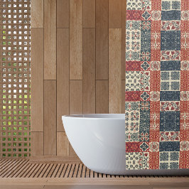 Hütte Quilt Duschvorhang