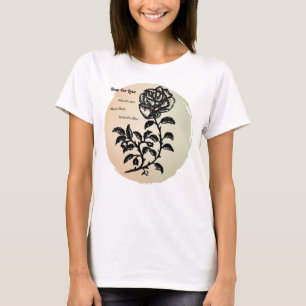 Hütte Rose der Liebe auf Peach T-Shirt