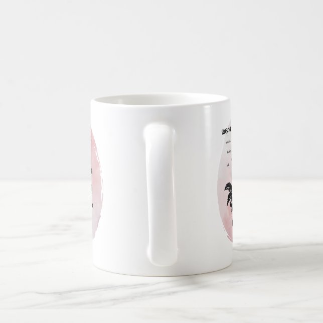 Hütte Rose Magie auf Rosa Kaffeetasse (Henkel)