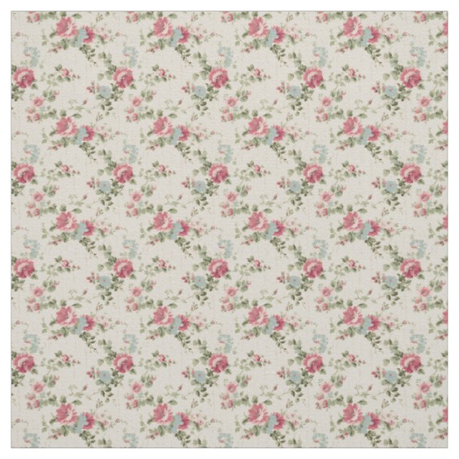Hütte Rose Shabby Chic Elegante Stoff (Muster)