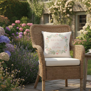 Hütte Rose Wreath Irish Verse Kissen