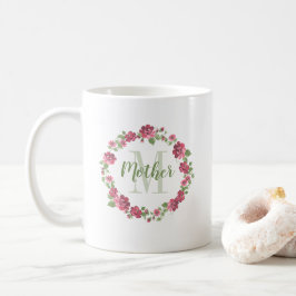 Hütte Style Mutter Blumenrosa Roses Kranz Kaffeetasse