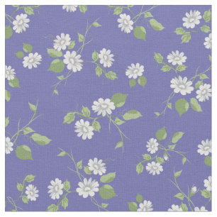 Hütte Style Periwinkle Floral Daisy Stoff