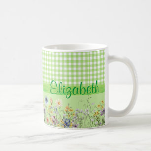 Hütte Style-Wildblumen Kaffeetasse