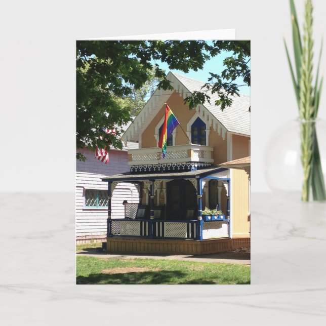 Hütte und Stolz Gingerbread - Martha's Vineyard Karte (Vorderseite)