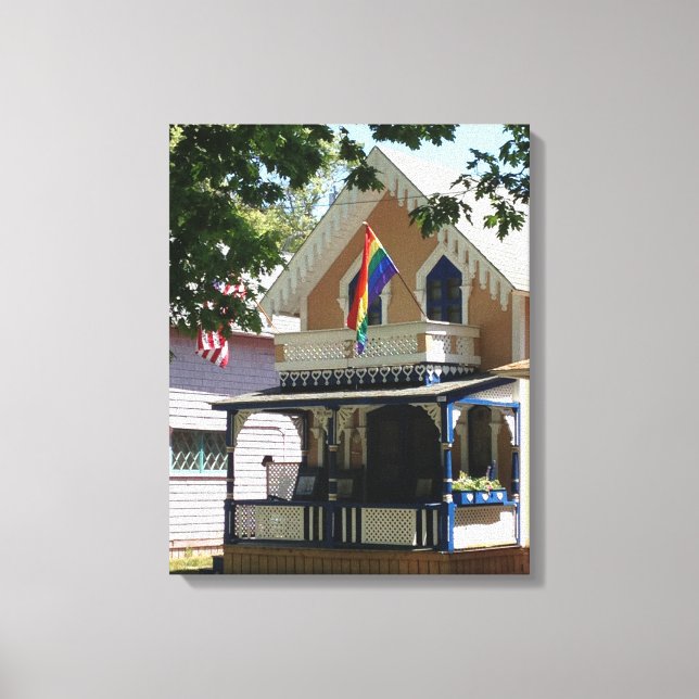 Hütte und Stolz Gingerbread - Martha's Vineyard Leinwanddruck (Vorderseite)